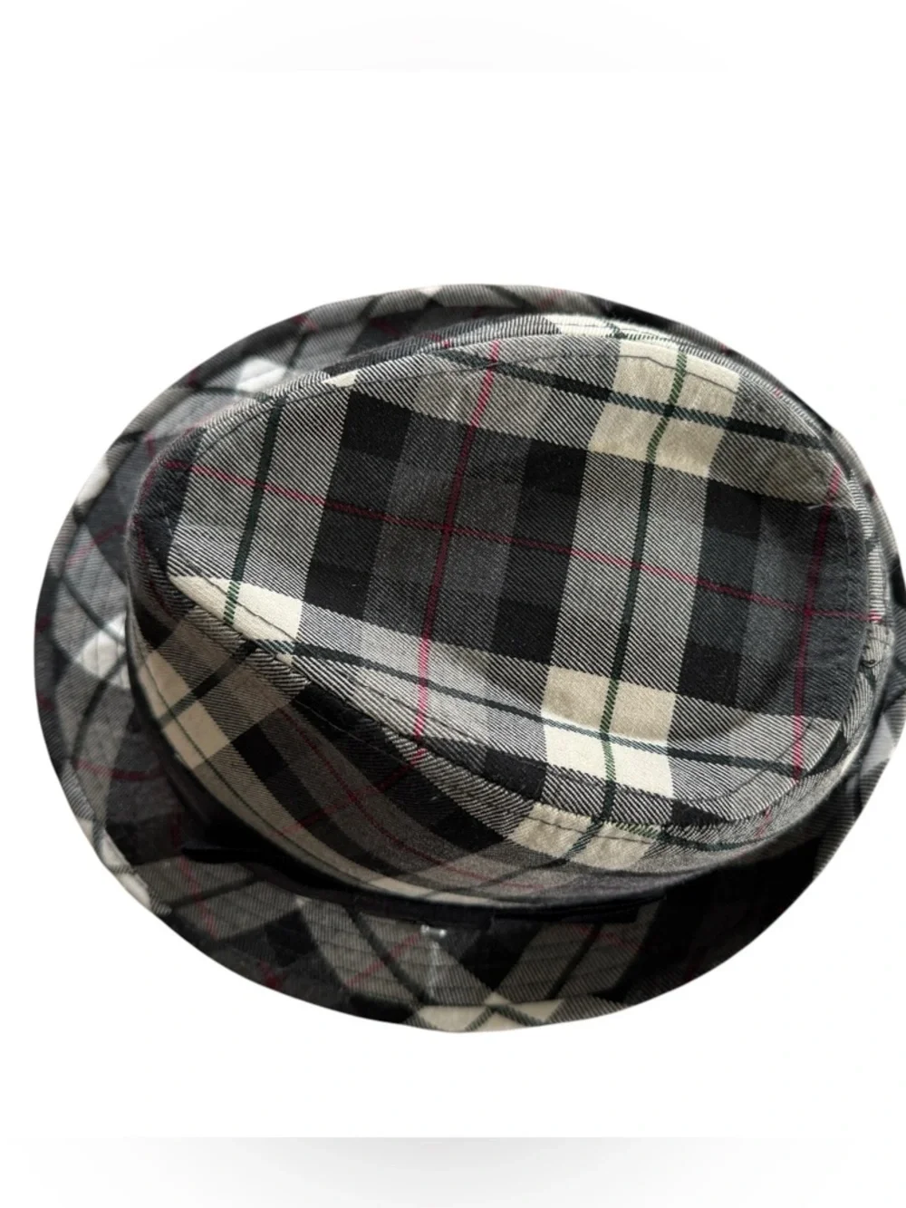 Christy’s Crown Collection Plaid Fedora Hat Tony Merenda Crown Logo OS